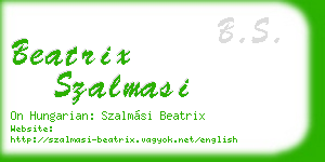 beatrix szalmasi business card